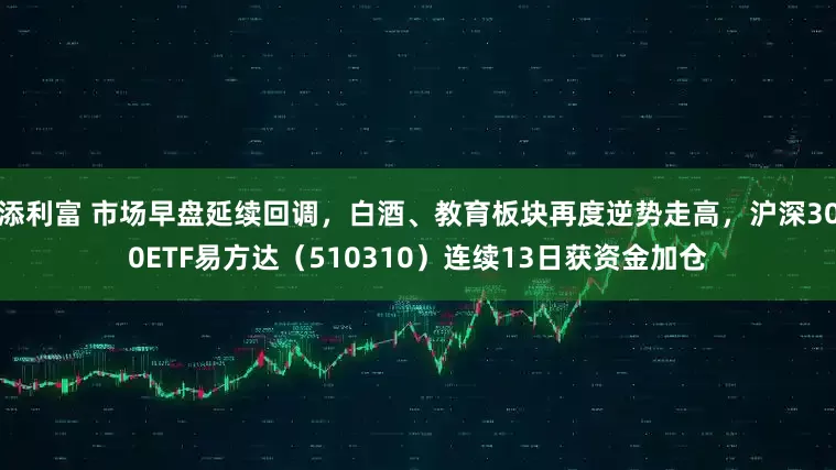 添利富 市场早盘延续回调，白酒、教育板块再度逆势走高，沪深300ETF易方达（510310）连续13日获资金加仓